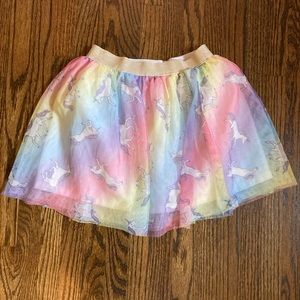 Rainbow unicorn tulle skirt